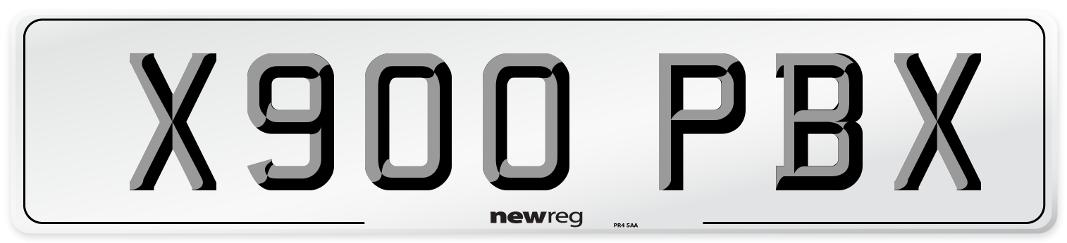 X900 PBX Number Plate from New Reg